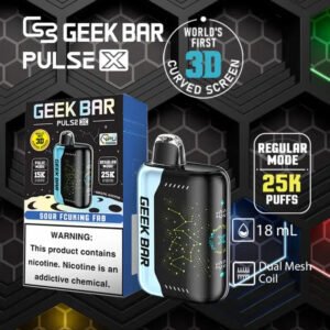 Alternative view of GEEK BAR 25000 星際霧化饗宴 18ml大容量解決焦慮 引領未來的3D全螢幕霧化主機 視覺與性能的巔峰 5%丁鹽展現不凡身份的機皇標竿 台灣現貨秒發